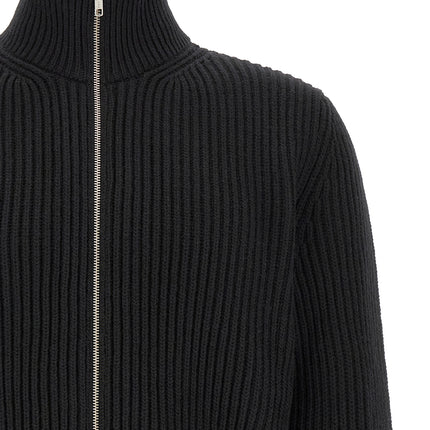 MM6 Maison Margiela Black Wool Full-Length Jacket