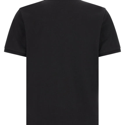 Moncler Black Cotton Polo Shirt