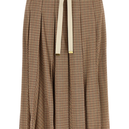 Moncler Beige Viscose Midi Skirt Moncler