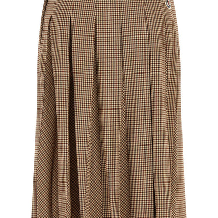 Moncler Beige Viscose Midi Skirt Moncler