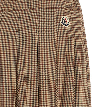 Moncler Beige Viscose Midi Skirt Moncler