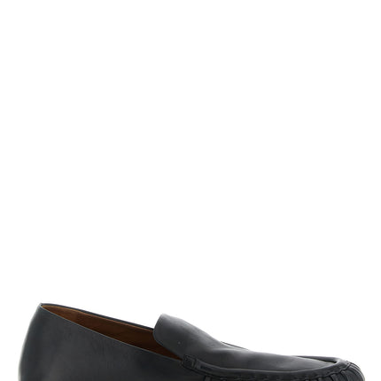 Marsell Black Calfskin Slip-On Loafers