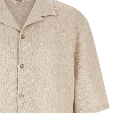 Brunello Cucinelli Beige Linen Blouse