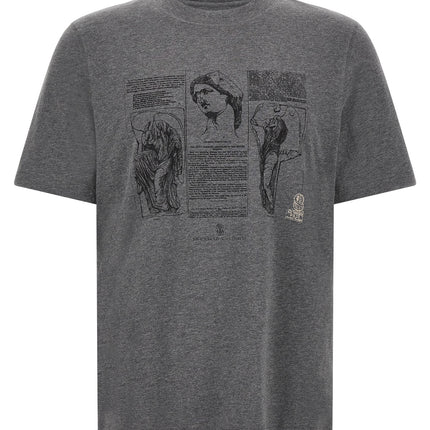 Brunello Cucinelli Gray Cotton T-Shirt
