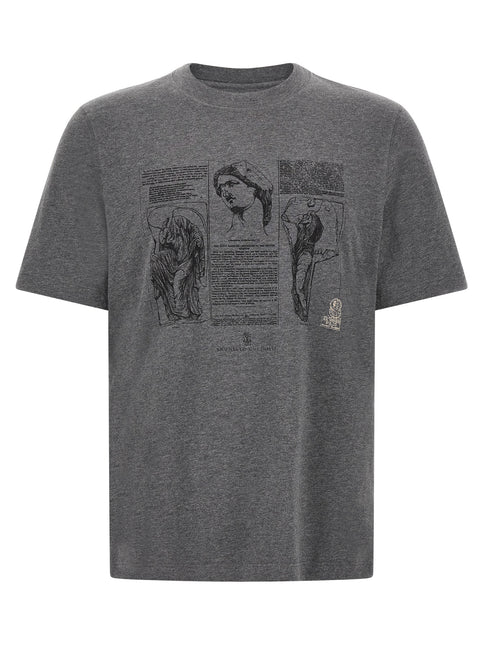 Brunello Cucinelli Gray Cotton T-Shirt
