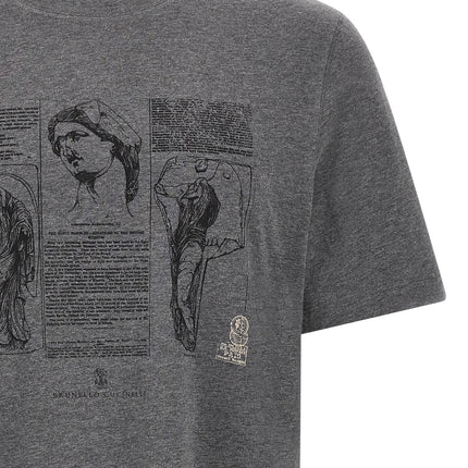 Brunello Cucinelli Gray Cotton T-Shirt