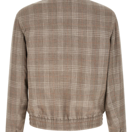 Brunello Cucinelli Brown Wool Full-Length Jacket Brunello Cucinelli
