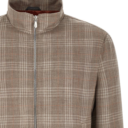 Brunello Cucinelli Brown Wool Full-Length Jacket Brunello Cucinelli