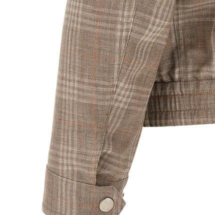 Brunello Cucinelli Brown Wool Full-Length Jacket Brunello Cucinelli