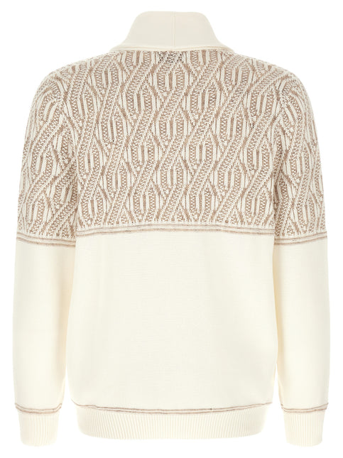 Brunello Cucinelli Beige Cotton Cardigan Brunello Cucinelli