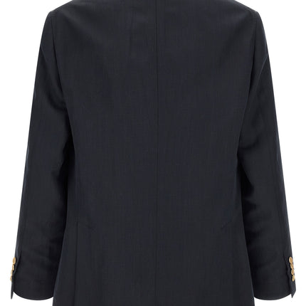 Brunello Cucinelli Blue Silk Blazer