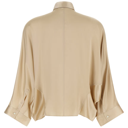 Brunello Cucinelli Beige Silk Blouse