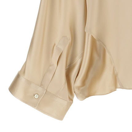 Brunello Cucinelli Beige Silk Blouse