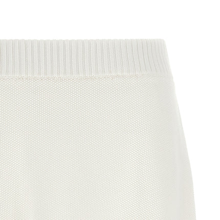 Brunello Cucinelli White Cotton Long Skirt