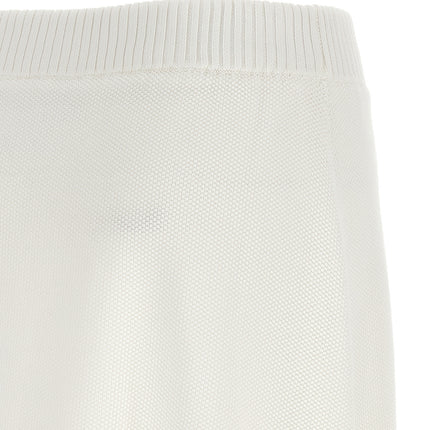 Brunello Cucinelli White Cotton Long Skirt
