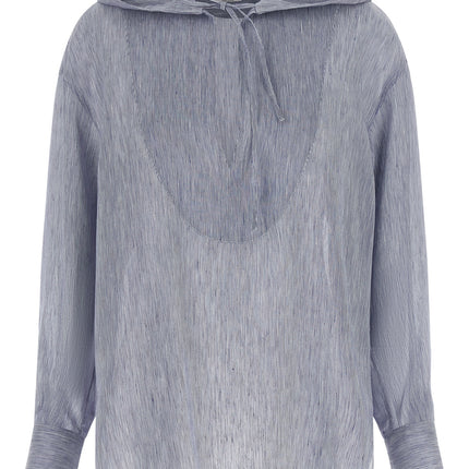 Brunello Cucinelli Blue Linen Blouse