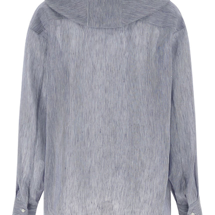 Brunello Cucinelli Blue Linen Blouse