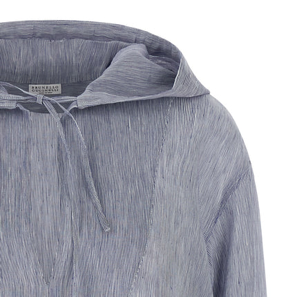 Brunello Cucinelli Blue Linen Blouse