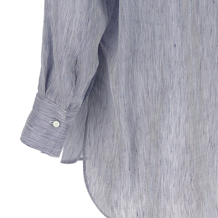 Brunello Cucinelli Blue Linen Blouse