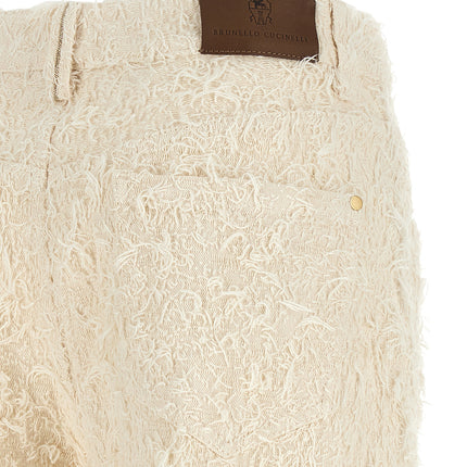 Brunello Cucinelli Beige Cotton Casual Pants