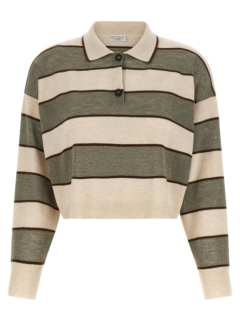 Brunello Cucinelli Multicolor Virgin Wool Polo Shirt