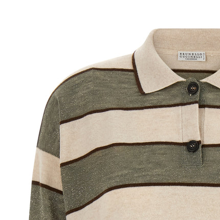 Brunello Cucinelli Multicolor Virgin Wool Polo Shirt