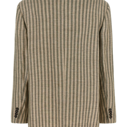Brunello Cucinelli Bicolor Linen Blazer Brunello Cucinelli