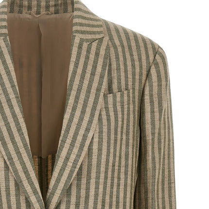 Brunello Cucinelli Bicolor Linen Blazer Brunello Cucinelli
