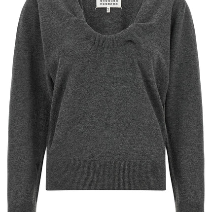 Maison Margiela Gray Virgin Wool Cardigan