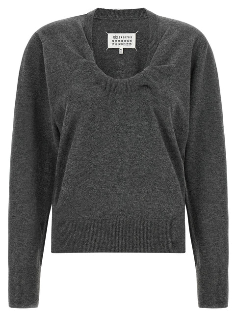 Maison Margiela Gray Virgin Wool Cardigan