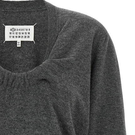 Maison Margiela Gray Virgin Wool Cardigan