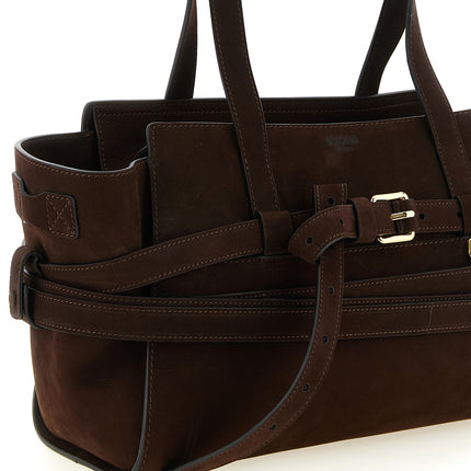 Moschino Brown Calfskin Handbag