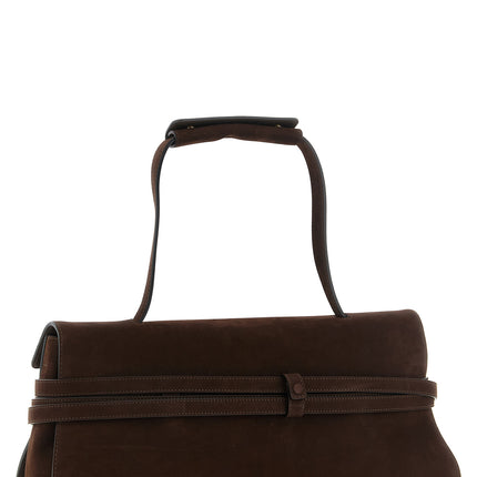 Moschino Brown Calfskin Shoulder Bag