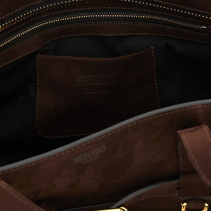 Moschino Brown Calfskin Handbag