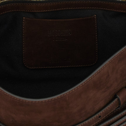 Moschino Brown Calfskin Shoulder Bag Moschino