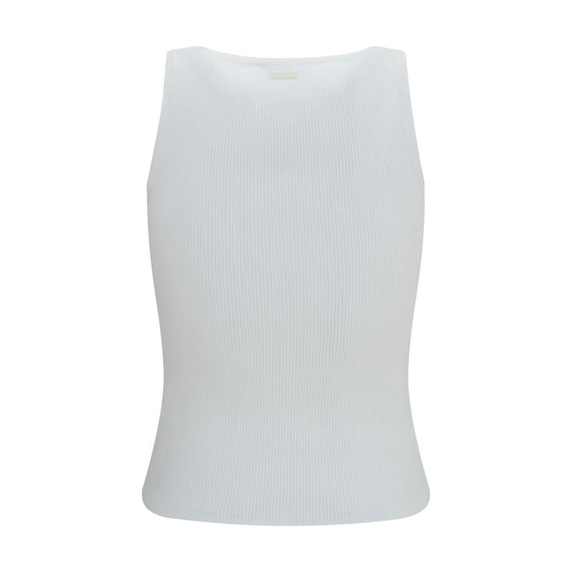 Max Mara White Viscose Tank Tops