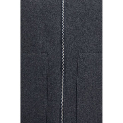 Lardini Gray Wool Oves Aries Sleeveless Jacket Lardini