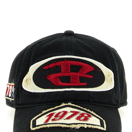 Diesel Black Cotton Cap (Baseball Hat) Diesel