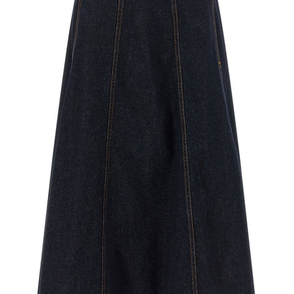 Alberta Ferretti Blue Cotton Mini Skirt