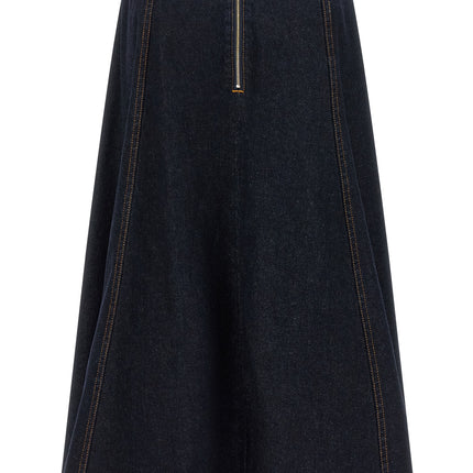 Alberta Ferretti Blue Cotton Mini Skirt
