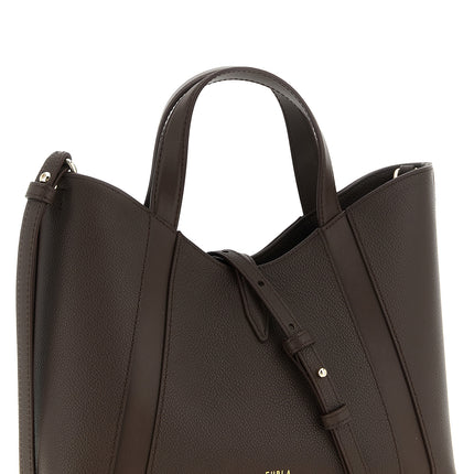 Furla Brown Calfskin Tote Bag