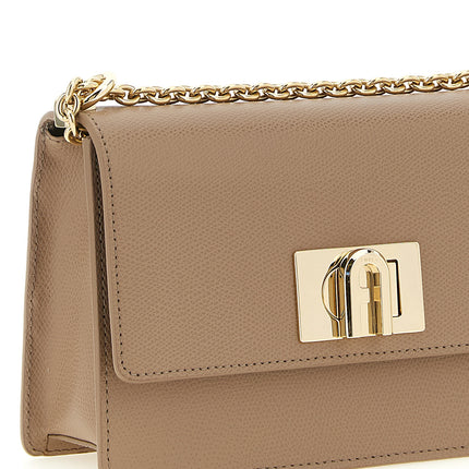 Furla Beige Calfskin Crossbody Bag Furla