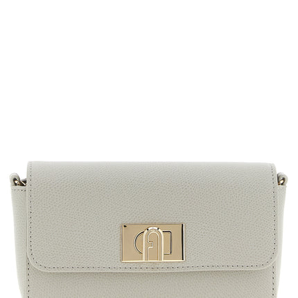 Furla Gray Calfskin Crossbody Bag