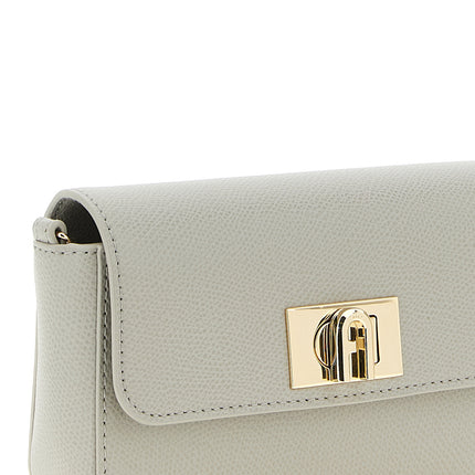 Furla Gray Calfskin Crossbody Bag