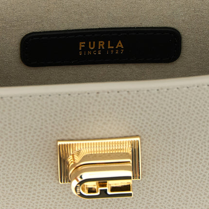 Furla Gray Calfskin Crossbody Bag