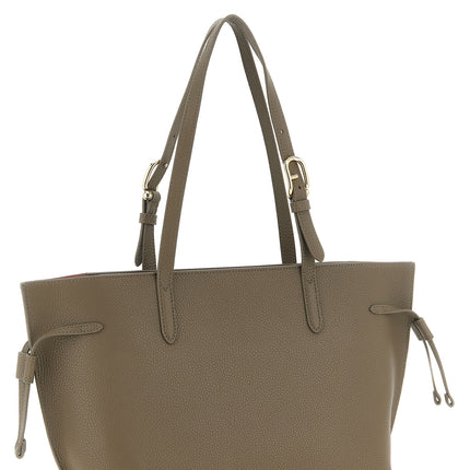 Furla Gray Calfskin Tote Bag