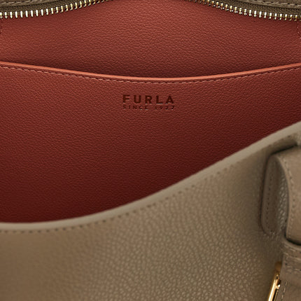 Furla Gray Calfskin Tote Bag