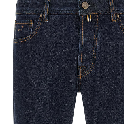Jacob Cohen Blue Cotton Slim Fit Jeans