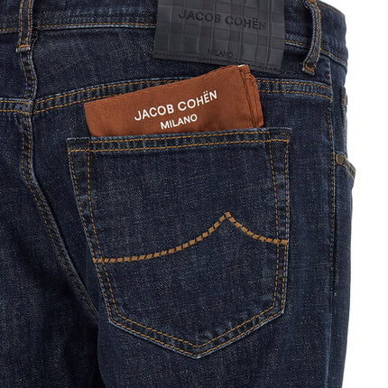 Jacob Cohen Blue Cotton Slim Fit Jeans