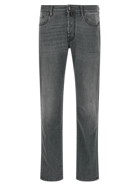 Jacob Cohen Gray Cotton Slim Fit Jeans
